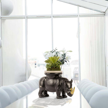 He was stronger than he thought (Ceramic Candle/Plant Holder Resin Sculpture)