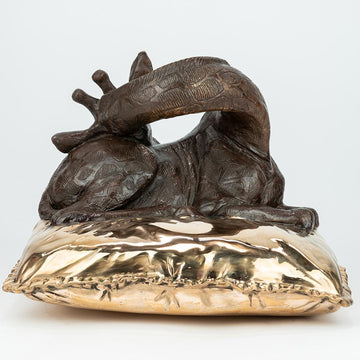 Sleeping Beauty Giraffe (Bronze Sculpture)