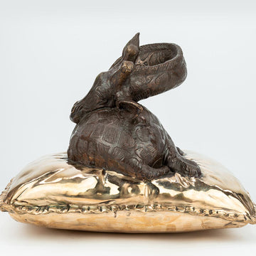 Sleeping Beauty Giraffe (Bronze Sculpture)