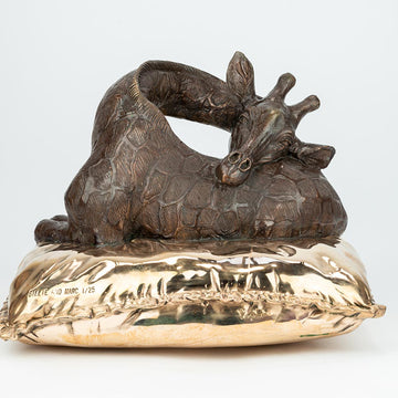 Sleeping Beauty Giraffe (Bronze Sculpture)