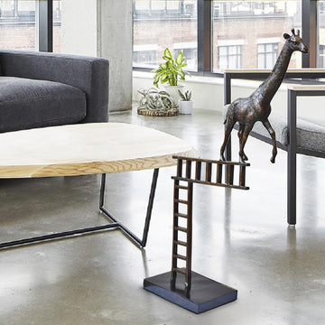 Giraffe reaches new heights (Bronze Sculpture)