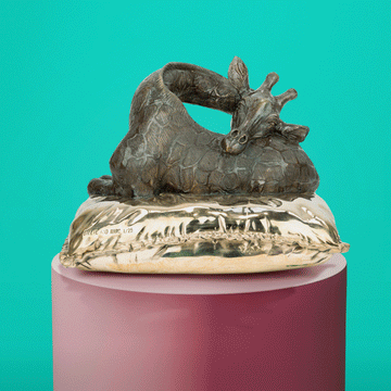 Sleeping Beauty Giraffe (Bronze Sculpture)