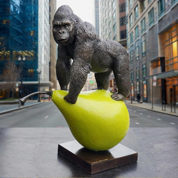 Gorillas Will Pair for Life (Bronze Sculpture)