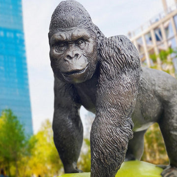 Gorillas Will Pair for Life (Bronze Sculpture)