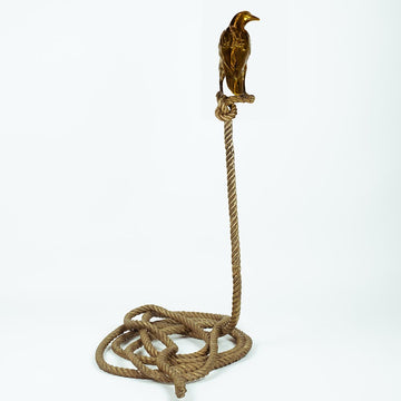 Simon, the Magpie on Short Rope (Bronze Sculpture)
