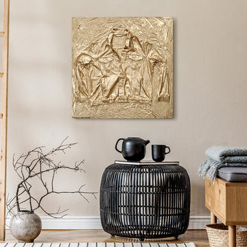 Fossil Levi’s Trucker Jacket in Gold (Original Painting)