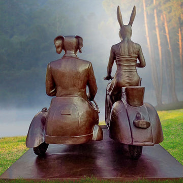 Together They Were a Golden Couple (Bronze Sculpture)