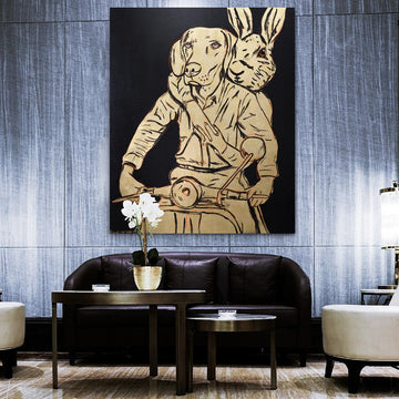 Golden days on a vespa (Original Painting)