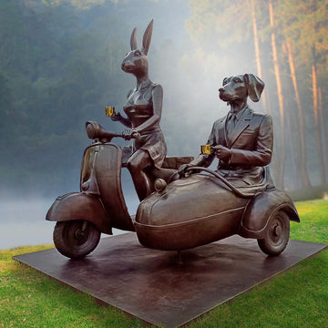 Together They Were a Golden Couple (Bronze Sculpture)