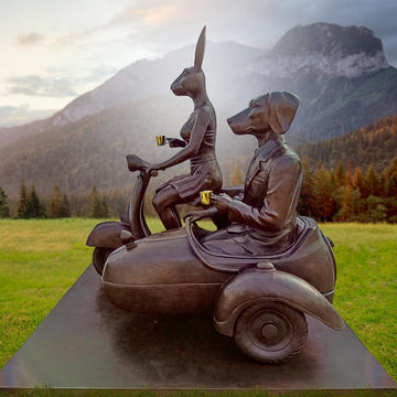 Together They Were a Golden Couple (Bronze Sculpture)