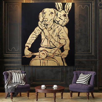 Golden days on a vespa (Original Painting)