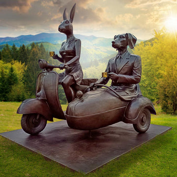 Together They Were a Golden Couple (Bronze Sculpture)