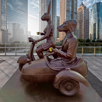 Together They Were a Golden Couple (Bronze Sculpture)