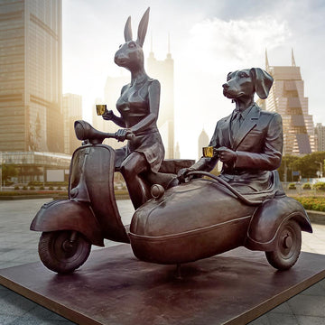 Together They Were a Golden Couple (Bronze Sculpture)