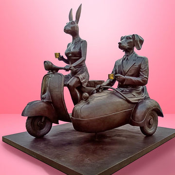 Together They Were a Golden Couple (Bronze Sculpture)