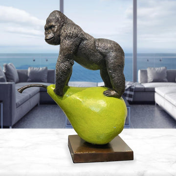 Gorillas Will Pair for Life (Bronze Sculpture)