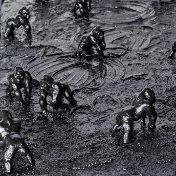 Gorillas on the Moon (Original Painting)