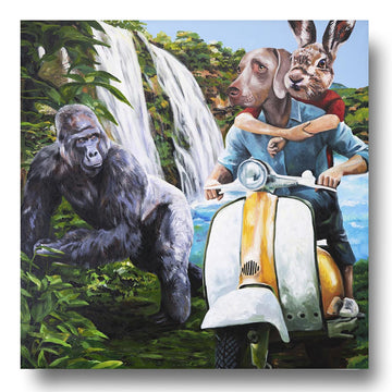 They Saw the Mountain Gorilla and It Changed Their Lives Forever (Original Painting)