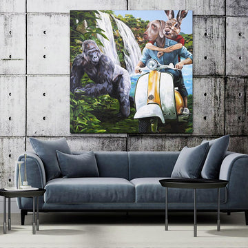 They Saw the Mountain Gorilla and It Changed Their Lives Forever (Original Painting)