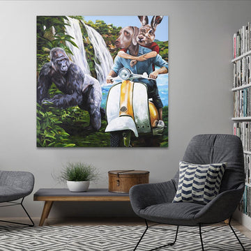 They Saw the Mountain Gorilla and It Changed Their Lives Forever (Original Painting)