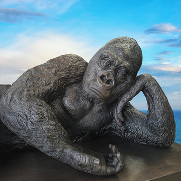 King Nyani Relaxing (Bronze Sculpture)