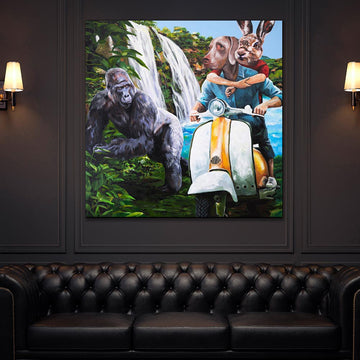 They Saw the Mountain Gorilla and It Changed Their Lives Forever (Original Painting)