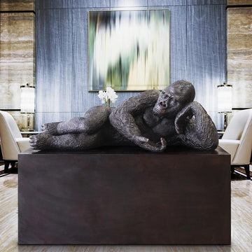 King Nyani Relaxing (Bronze Sculpture)