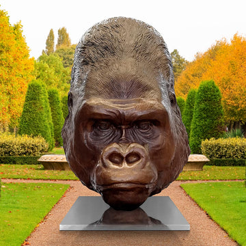 Beno the Western Lowland Gorilla was Thinking Big (Bronze Sculpture)