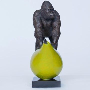 Gorillas Will Pair for Life (Bronze Sculpture)