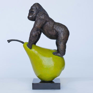Gorillas Will Pair for Life (Bronze Sculpture)