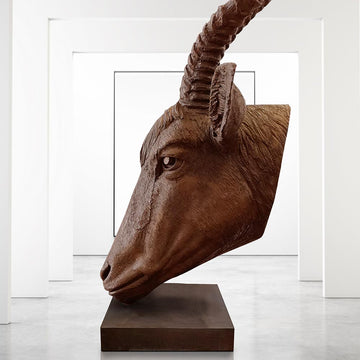 Hamza the Addax Antelope was Thinking Big (Bronze Sculpture)