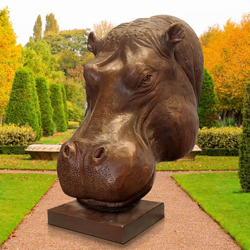 Raza the Hippopotamus was Thinking Big (Bronze Sculpture)