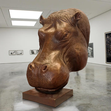 Raza the Hippopotamus was Thinking Big (Bronze Sculpture)