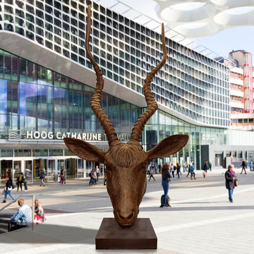 Hamza the Addax Antelope was Thinking Big (Bronze Sculpture)
