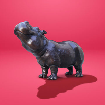 Hippo Family (Bronze Sculpture)