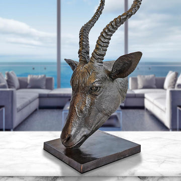 Hamza the Addax Antelope Was a Face of the Wild (Bronze Sculpture)