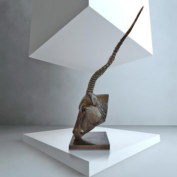 Hamza the Addax Antelope Was a Face of the Wild (Bronze Sculpture)