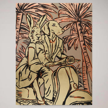 Happiness and a Palm Tree (Original Painting)