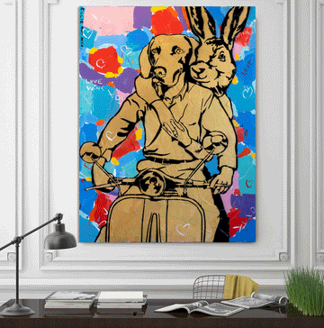 They were on the road to happiness (Original Painting)