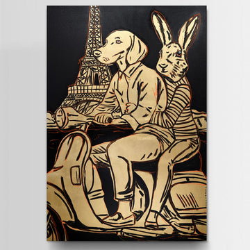 They Were in Heaven and in Paris (Original Painting)