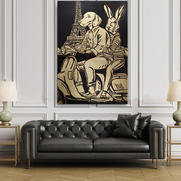 They Were in Heaven and in Paris (Original Painting)