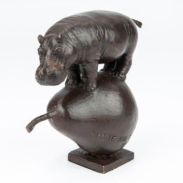 The Pearfect Hippo (Bronze Sculpture, Pocket Size)