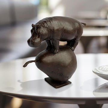 The Pearfect Hippo (Bronze Sculpture, Pocket Size)