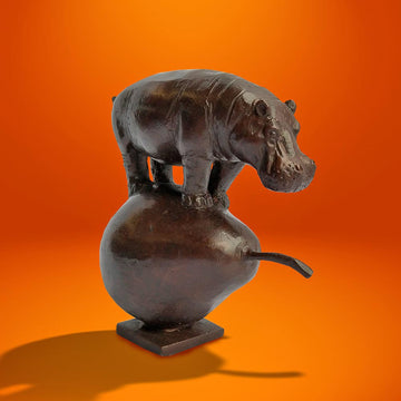 The Pearfect Hippo (Bronze Sculpture, Pocket Size)