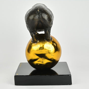 The Hippo Was Just Pearfect (Bronze Sculpture, Small)