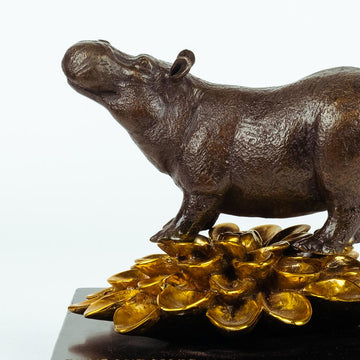 The Hippo Was in Golden Bloom (Bronze Sculpture, Small)