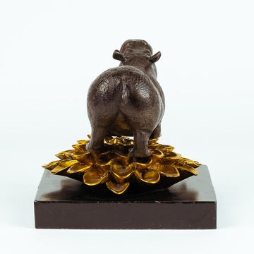 The Hippo Was in Golden Bloom (Bronze Sculpture, Small)