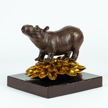 The Hippo Was in Golden Bloom (Bronze Sculpture, Small)