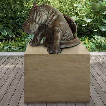 The Hippo Came Out to See the World (Bronze Sculpture, Mid-Size)