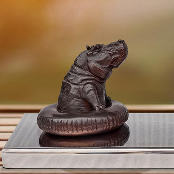 Hippos Make a Splash (Bronze Sculpture)